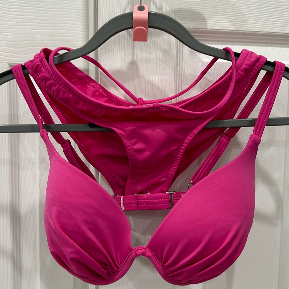 Two Venus bikini’s DD tops adjustable lightly padded, size 4 bottom